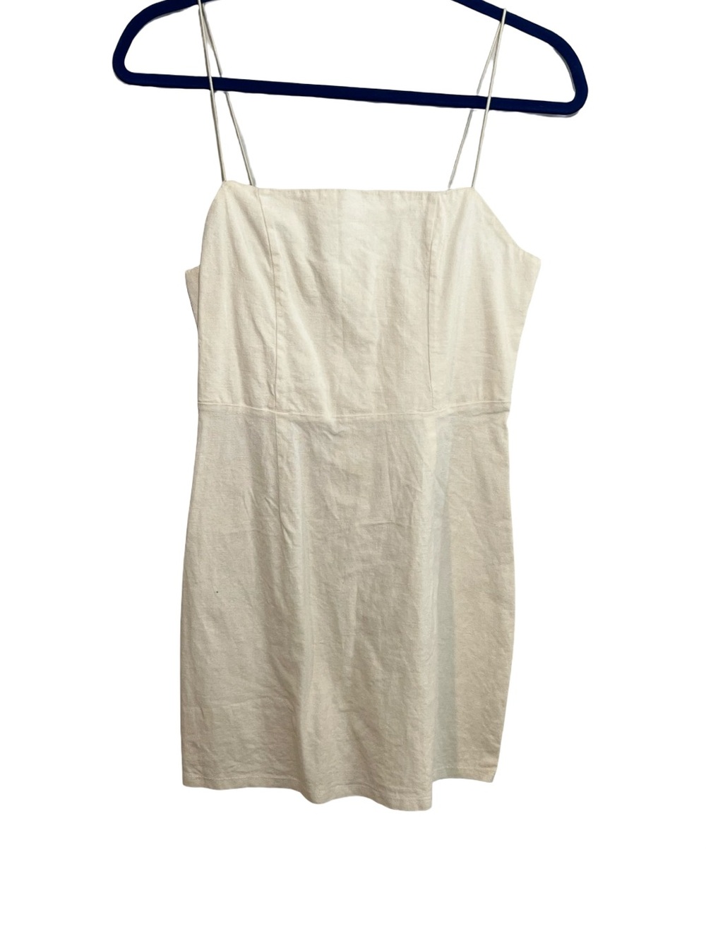 Lottie Moss Cream Spaghetti Strap Mini Dress